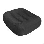 Coussin rehausseur de sige auto noir 40 x 40 x 10 cm peluche et mousse  mmoire de forme