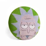 Coussin - rick and morty - visage de rick - 36 cm - vert - plush