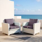 Coussins pour salon de jardin dhoussable 60x60cm gris carbone