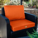 Coussin pour salon de jardin déhoussable 60x60cm orange Coussin pour salon de jardin déhoussable 60x60cm orange