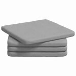 Coussins de si�ge carr�s - vidaxl - gris nuage - 40x40x3 cm - housses amovibles - rembourrage mousse ...