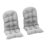 Coussin de si�ge pour chaise adirondack - outsunny - lot de 2 - avec attaches s�curis�es - design capitonn� ...