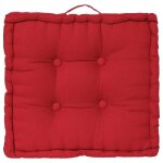 Coussin de sol - 40 x 40 x 8 cm - rouge