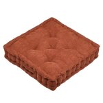 �pais coussin de sol en velours c�tel� dandy terracotta
