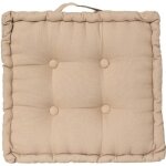 Coussin de sol dorian - 40 x 40 cm - beige lin