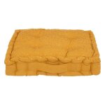 Coussin de sol enfant berlingot jaune moutarde 40x40cm - atmosphera createur dinterieur