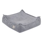 Coussin de sol pouf pour b�b� enfants pour la chambre denfant misioo velours c�tel� gris 60x60x20 cm