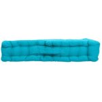 Coussin de sol uni 50 x 50 cm panama turquoise