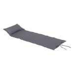 Coussin de transat enroulable adiya ardoise 180x60cm en polyester - hespride