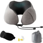 Coussin de voyage oreiller cervical mousse � m�moire oreiller de voyage pour voyage sac de transport ...