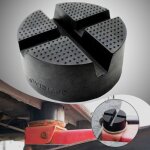 Coussinets de cric blocs en caoutchouc blocs de support croix 10x10x4. 7cm noir