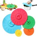 Couvercles alimentaires en silicone 5 tailles extensibles pour bols et casseroles couvercles  ventouse ...