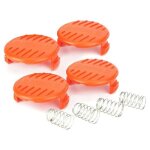 Couvercles de bobine de rechange pour coupe - bordures black + decker lot de 4 (4 capuchons de bobine ...