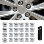 Couvercle de moyeu de roue 24pcs 17mm cache - moyeu de roue de pneu de voiture �crou de roue boulon bricolage ...
