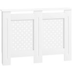 Couvercle de radiateur - homcom - grille croisée - pour salon chambre à coucher couloir - en bois - 112 ... Couvercle de radiateur - homcom - grille croisée - pour salon chambre à coucher couloir - en bois - 112 ...