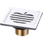 Couvercle de siphon de sol siphon de douche �pais siphon de sol acier inoxydable ordinaire salle de bains ...