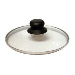 Couvercle en verre baumalu - 18 cm - bouton baklite - trou vapeur
