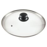 Couvercle en verre 26 cm - vilde - r�sistant � 200�c - compatibilit� lave - vaisselle - bordure en acier ...