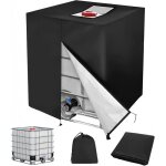 Couvercle zipp� pour ibc 1000 l - r�sistant aux uv 116 x 100 x 120 cm - housse imperm�able pour r�cup�rateur ...