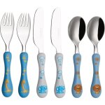 Couverts pour enfants - exzact - safari - acier inoxydable - 6 pi�ces - design ergonomique