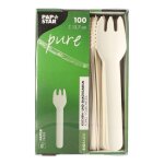 Couverts jetables - papstar - 88239 - fourchettes en papier - certifi�es fsc - 127 mm