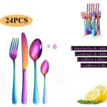Couverts de table 24 pi�ces m�nag�re en acier inoxydable pour 6 personnes