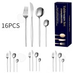 Couverts de table service 16 pièces 4 couverts par set ustensiles cuisine adaptés comprend couverts une ... Couverts de table service 16 pièces 4 couverts par set ustensiles cuisine adaptés comprend couverts une ...