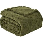 Good nite plaid canap grand 230x270 cm - couverture polaire douce et chaud  carreaux pour toutes saisons ...