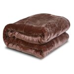 Couverture acrylique 160x200 cm marron