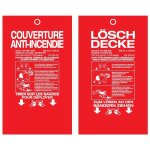 Couverture anti - feu - semptec - 100 x 100 cm - fibre de verre - scurit cuisine