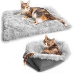 Couverture auto - chauffante pour chat panier 2 en 1 couverture chauffante lavable douce et moelleuse ...