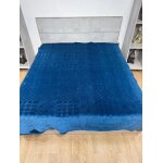 Couverture - bihar - 200 x 240 cm - bleu - synthtique - contemporain