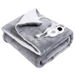 A couverture chauffante pour 2personnes 180x200cm grand lavable chauffage rapide conome arrt automatique ...