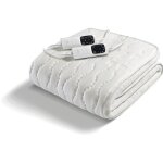 Couverture chauffante dreamland surmatelas chauffant cosy dreamer 150x160 cm blanc