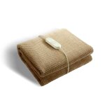 Couverture chauffante �lectrique 9 niveaux de temp�rature 60w minuterie 9h lavable 150 x 80 cm en peluche ...