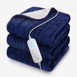 Couverture chauffante electrique - cosi home - double xxl 200x150cm - micro - polaire - sherpa - bleu ... Couverture chauffante electrique - cosi home - double xxl 200x150cm - micro - polaire - sherpa - bleu ...
