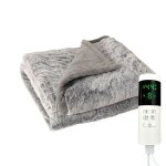 Couverture chauffante lectrique - ulisem - 5 niveaux de temprature - minuterie 1  12h - lavable