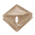 Couverture chauffante premium fleece 160x130 cm ? 9 niveaux timer chauffe rapide lavable ultra douce