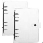 Couvertures de classeur - gigicial - a5 - transparent - lot de 2 - arc - en - ciel changeant