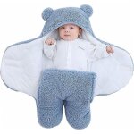 Couverture demmaillotage unisexe pour bb gigoteuse  capuche pour la naissance - bleu - s (0 - 3 mois) ...