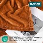 Couverture douillette grace brun 220 x 240 cm