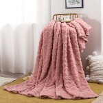 Couverture extra douce jacquard uni 180 x 200 cm couvre - lit de canap polyvalent plaid de lit couverture ...