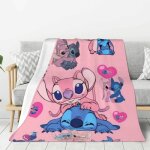 Couverture lilo et stitch stitch et angel couverture pour enfants et adultes couverture polaire douce ...