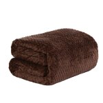 Couverture de luxe en nid dabeille gaufr� doux et chaud pour canap� - lit - 150 x 200 cm - marron chocolat ...