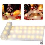 Couverture neige led 180x45cm - neige artificielle lumineuse pour village de no�l - d�coration sous le ...