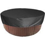 Couverture de piscine ronde solaire housse de protection spas 190t noir 20030 cm