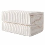 Couverture plaid canap polaire 150 x 200cm beige plaid pour canap couverture polaire epaisse moelleuse ...