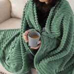 Couverture plaid canape polaire douce flanelle jet de canape doux pour chambre sofa lit fauteuil 150x200cm ...