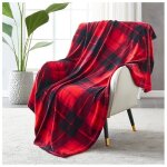 Couverture plaid polaire lit pour canap en molleton couverture jet en flanelle  carreaux toute saison ...