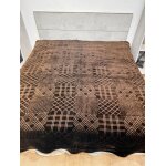 Couverture plaide 200 x 240 cm bihar marron